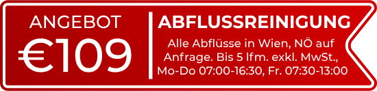 Abflussreinigung in Wien uns Umgebung zum besten Preis. Profitieren Sie von günstiger Rohrreinigung für Bad, Küche oder WC.